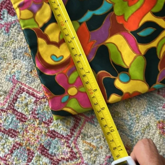 Vintage silk bag can be short or shopper shown in pics with measurements cool! - Picture 7 of 12
